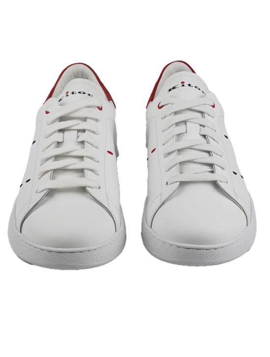 Kiton Kiton White Leather Sneakers White 001