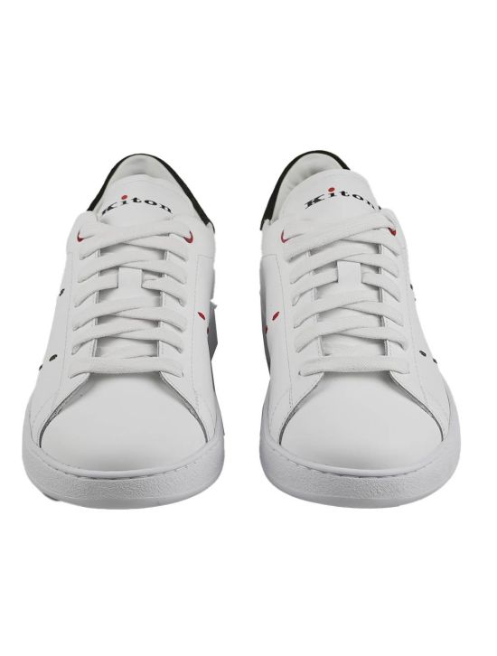 Kiton Kiton White Leather Sneakers White 001