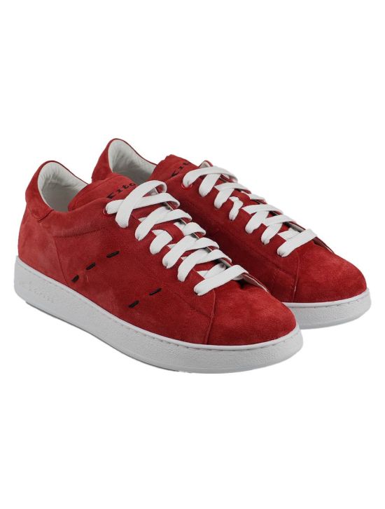 Kiton Kiton Red Leather Sneakers Red 000