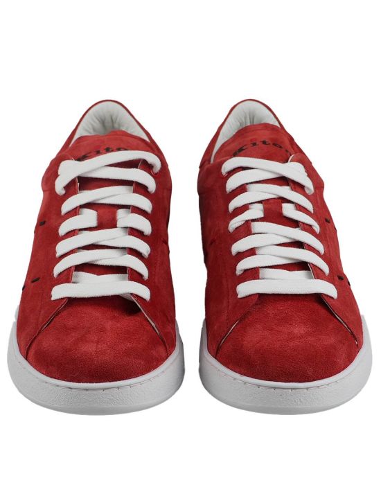 Kiton Kiton Red Leather Sneakers Red 001