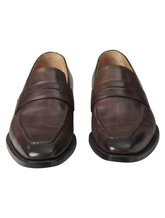 Kiton Kiton Brown Leather Loafers Brown 001