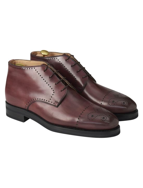 Kiton Kiton Burgundy Leather Dress Shoes Burgundy 000