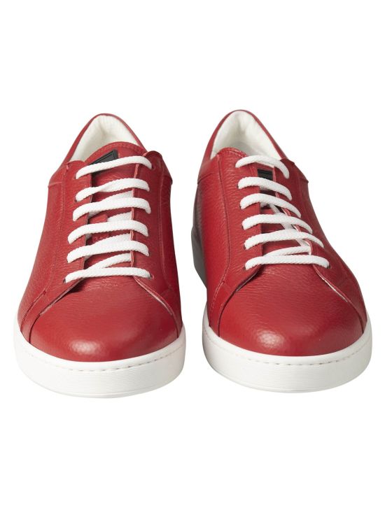 Kiton Kiton Red Leather Sneaket Red 001