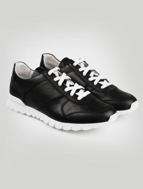 Kiton Kiton Black Leather Sneakers Black 000