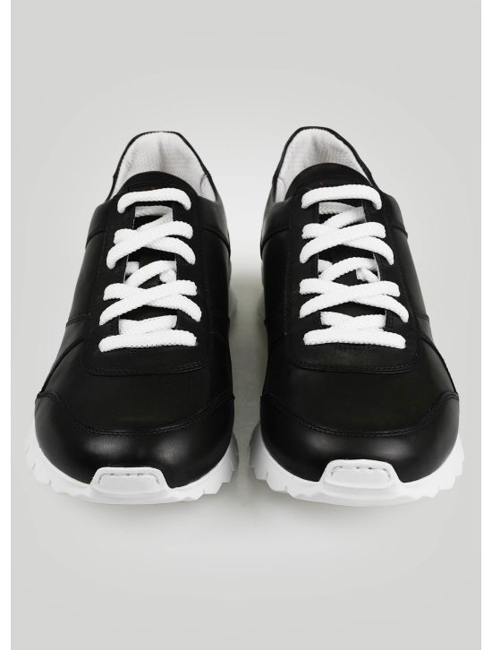 Kiton Kiton Black Leather Sneakers Black 001