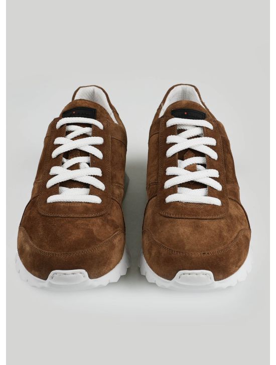 Kiton Kiton Brown Leather Suede Sneakers Brown 001