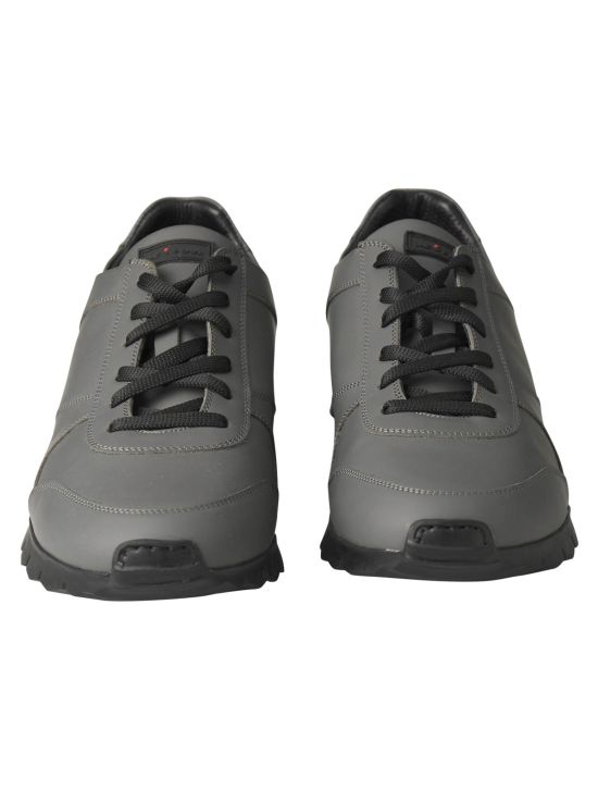 Kiton Kiton Gray Leather Shoes Gray 001