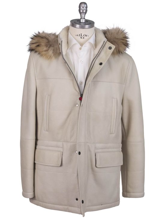 Kiton Kiton Beige Shearling With Murmasky Coat Beige 000