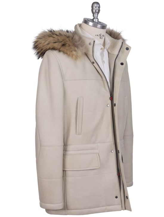 Kiton Kiton Beige Shearling With Murmasky Coat Beige 001