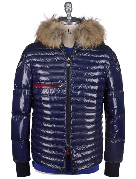 Kiton Kiton Pa Pu With Fur Reverse Coat Blue / Green 000