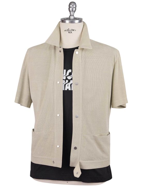 Kiton Kiton Beige Leather Coat Beige 000