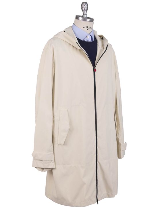 Kiton Kiton Whitw PA PL Overcoat White 001