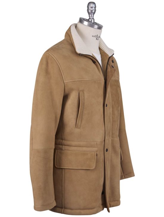 Kiton Kiton Beige Shearling Coat Beige 001