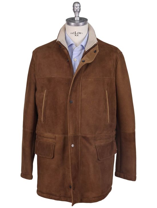 Kiton Kiton Brown Shearling Coat Brown 000