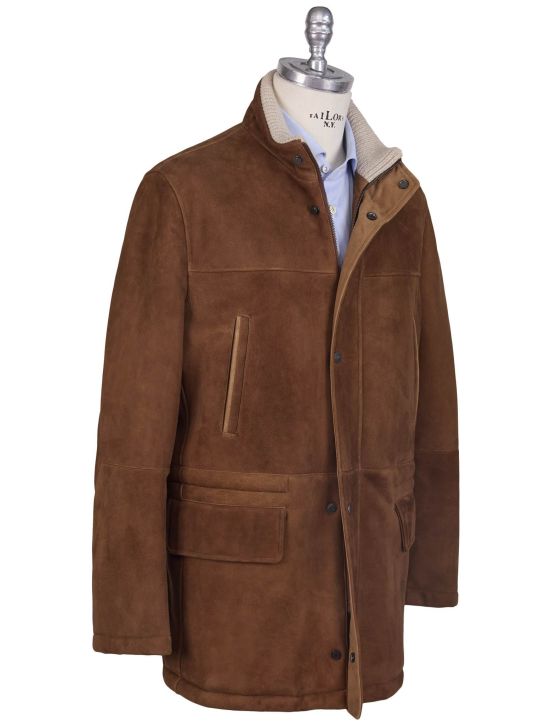 Kiton Kiton Brown Shearling Coat Brown 001