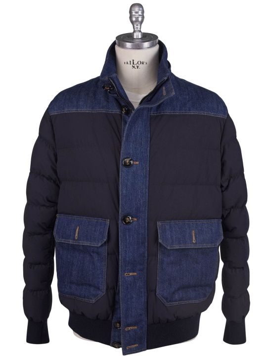 Kiton Kiton Green Pa Ea Cotton Coat Blue 000