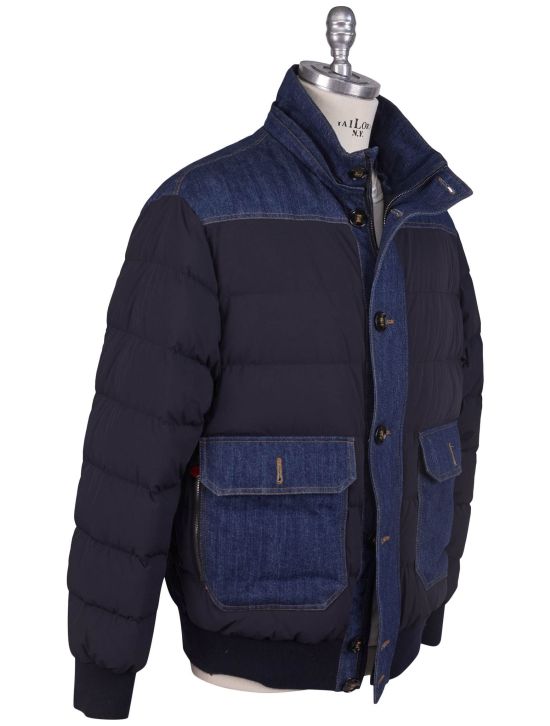 Kiton Kiton Green Pa Ea Cotton Coat Blue 001