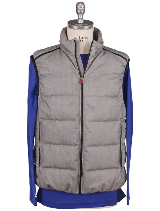 Kiton Kiton Gray Wool Pu Vest Gray 000