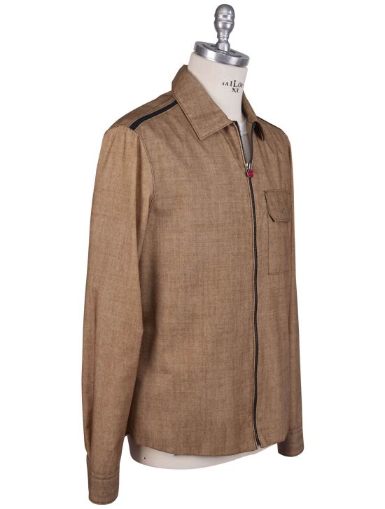 Kiton Kiton Brown Wool Pa Coat Brown 001