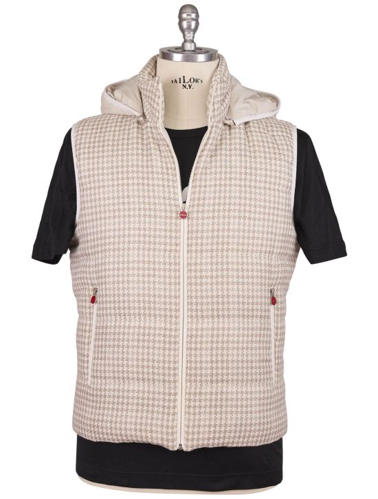 Kiton Kiton Beige Linen Cashmere Virgin Wool Vest Beige 000