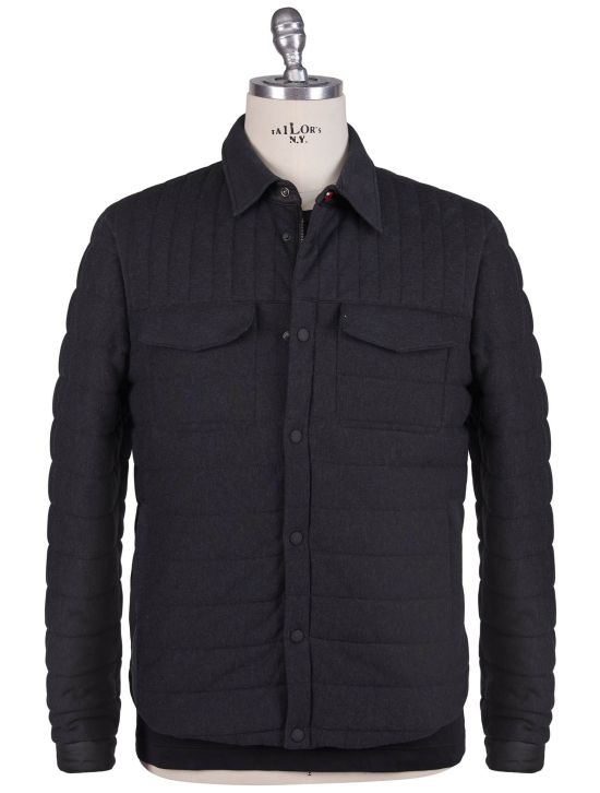 Kiton Kiton Black Cotton Cashmere Coat Black 000