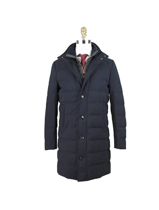 Kiton Kiton Blue Pl Pa Ea Overcoat Blue 000