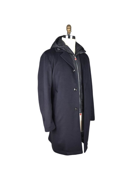 Kiton Kiton Blue Vicuna Overcoat Blue 001