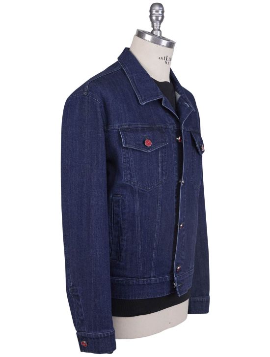 Kiton Kiton Blue Cotton Ea Coat Blue 001