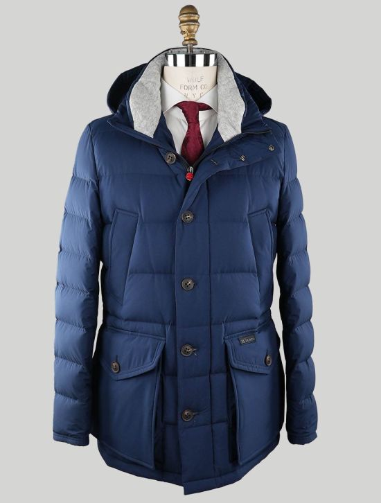 Kiton Kiton Blue Pl Coat Blue 000