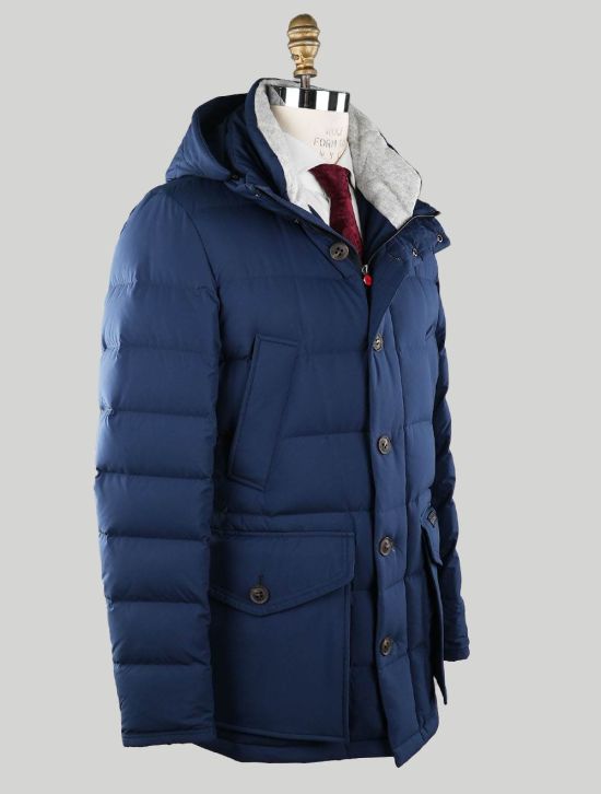 Kiton Kiton Blue Pl Coat Blue 001