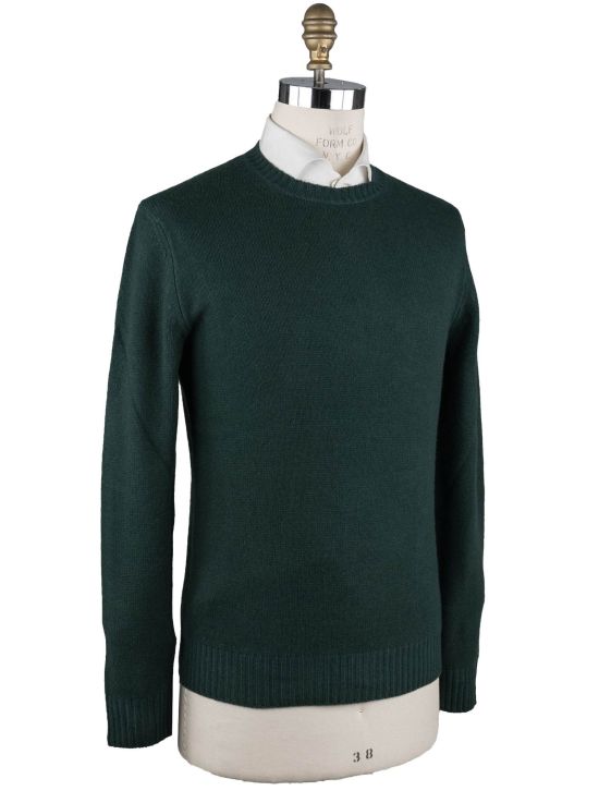 Malo Malo Green Virgin Wool Sweater Crewneck Green 001