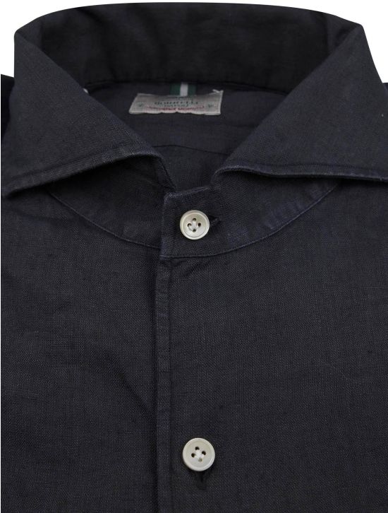 Luigi Borrelli Luigi Borrelli Black Linen Shirt Black 001