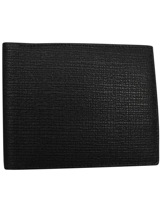 Kiton Kiton Black Leather Wallet Black 000