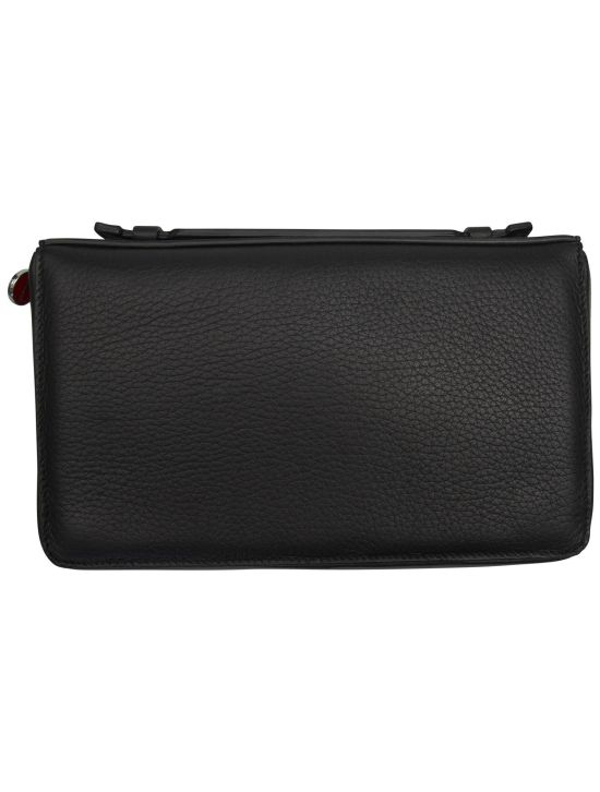 Kiton Kiton Black Leather Pochette Black 000