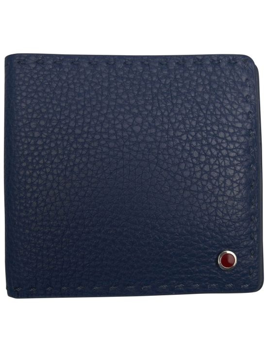 Kiton Kiton Blue Leather Wallet Blue 000