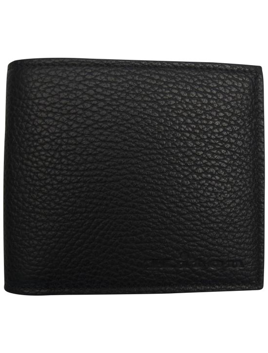 Kiton Kiton Black Leather Wallet Black 000