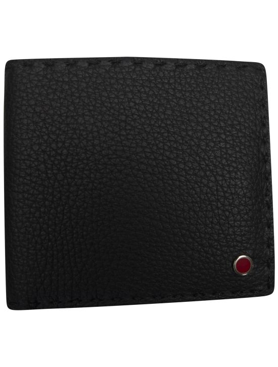 Kiton Kiton Black Leather Wallet Black 000