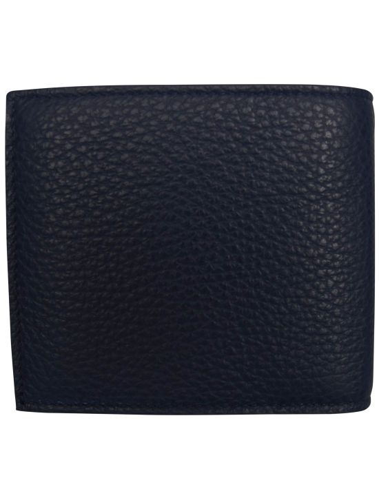 Kiton Kiton Blue Leather Wallet Blue 001