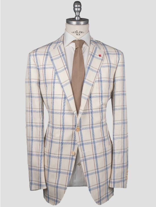 Isaia Isaia Multicolor Linen Cotton Blazer Multicolor 000