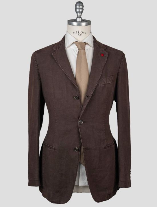 Isaia Isaia Brown Linen Blazer Brown 000