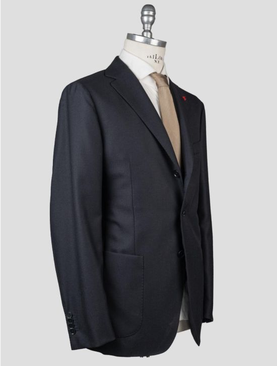 Isaia Isaia Blue Wool Cashmere Blazer Blue 001