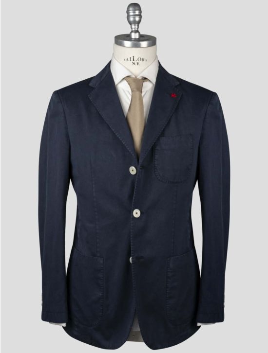 Isaia Isaia Blue Cotton Blazer Blue 000