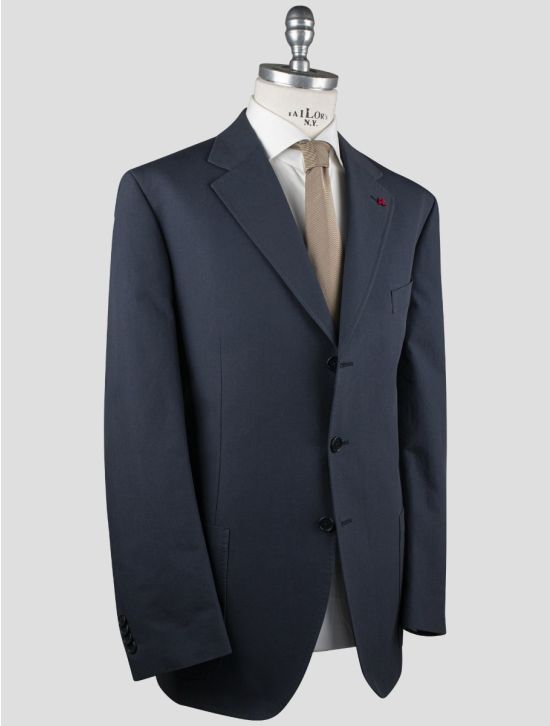 Isaia Isaia Blue Cotton Blazer Blue 001