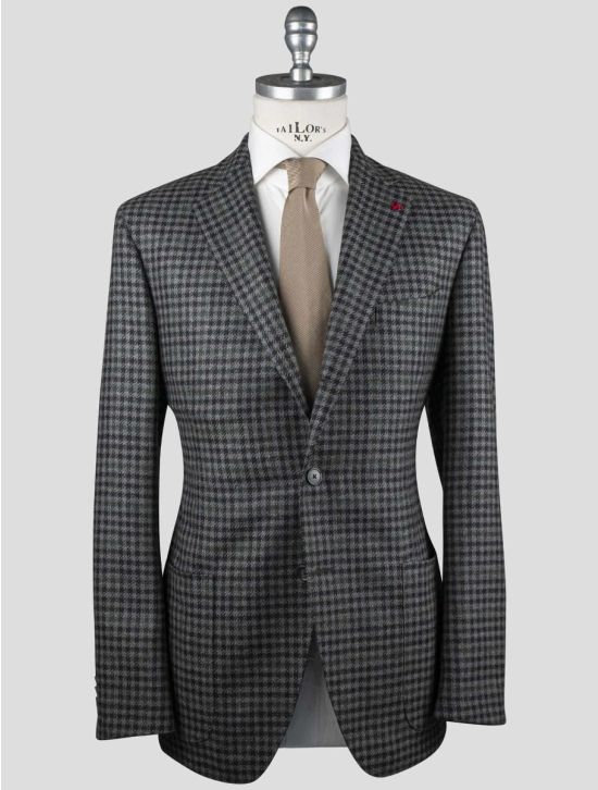 Isaia Isaia Green Gray Wool Cashmere Blazer Green / Gray 000