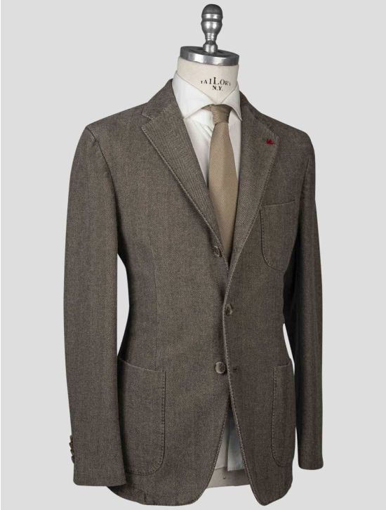 Isaia Isaia Brown Cotton Blazer Brown