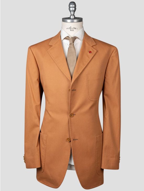 Isaia Isaia Orange Cotton Suit Orange