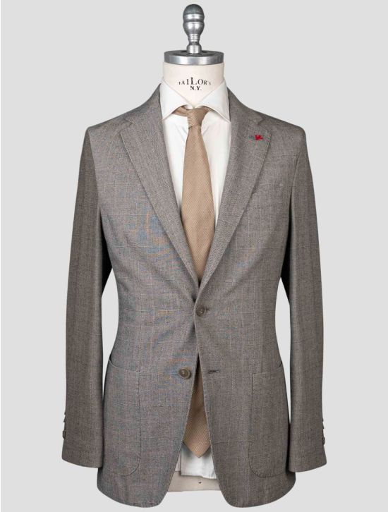 Isaia Isaia Gray Wool Cotton Suit Gray