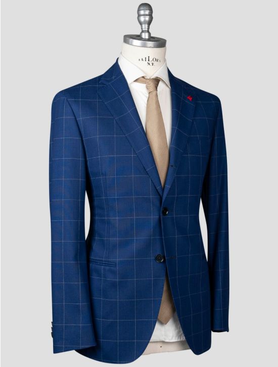 Isaia Isaia Blue Virgin Wool Suit Blue