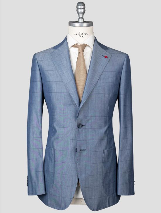 Isaia Isaia Blue Wool Cotton Suit Blue