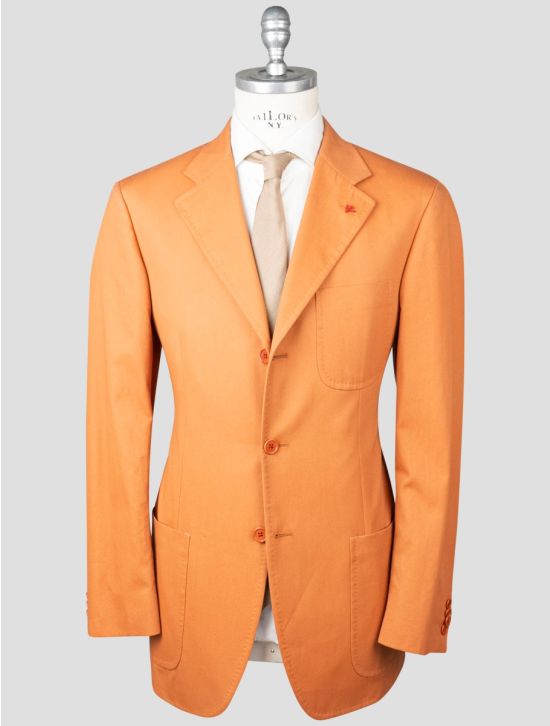 Isaia Isaia Orange Cotton Suit Orange